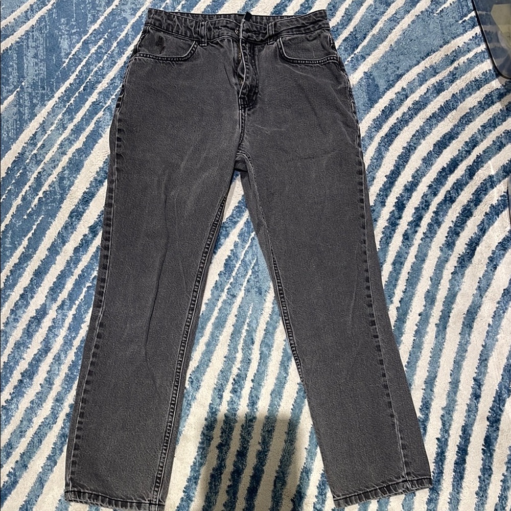 Faded black/grey straight jeans